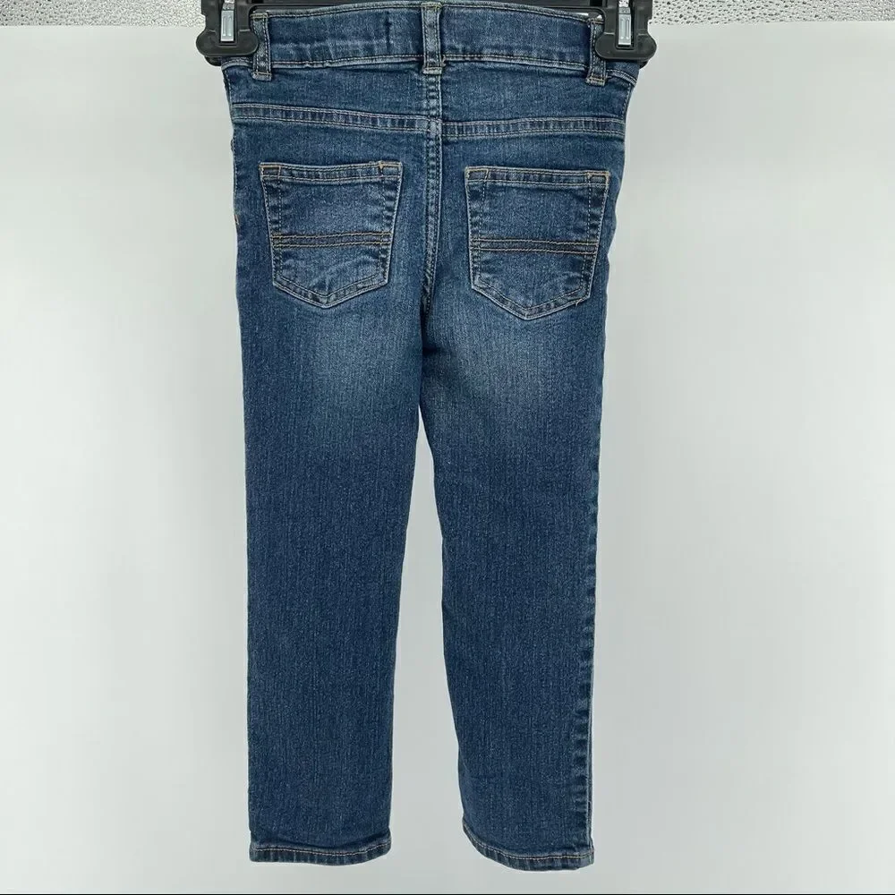 OshKosh B’gosh Boy’s Straight Leg Adjustable Waist Denim Jeans Size 4 Regular